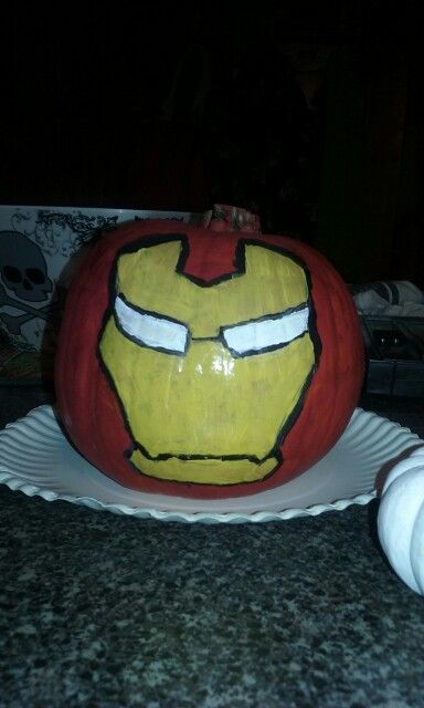 Iron man painted pumpkin iron man pumpkin pumpkin carving patterns free pumpkin carving patterns