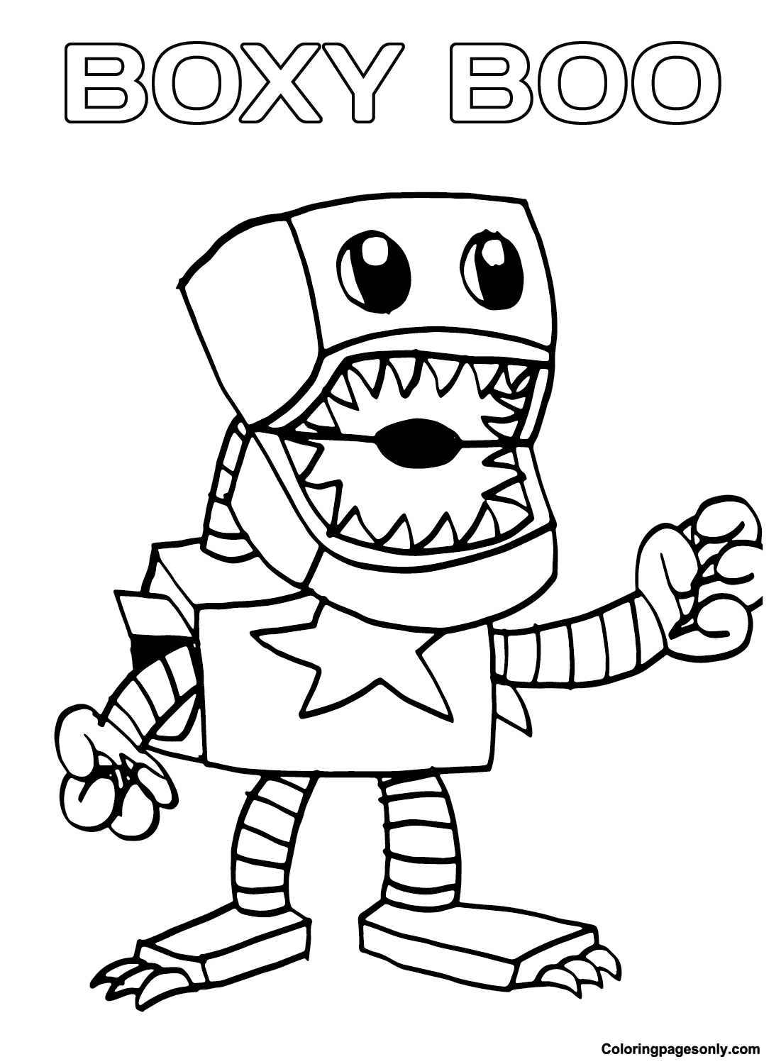 Boxy boo coloring pages printable for free download