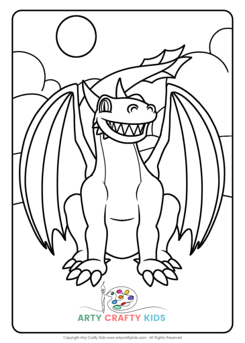 Dragon coloring pages