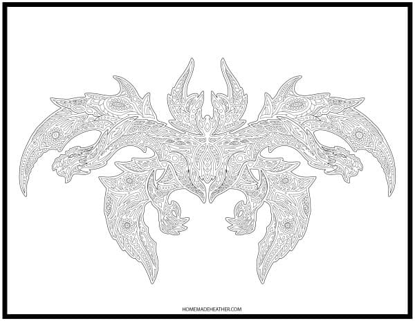Free printable dragon coloring pages homemade heather