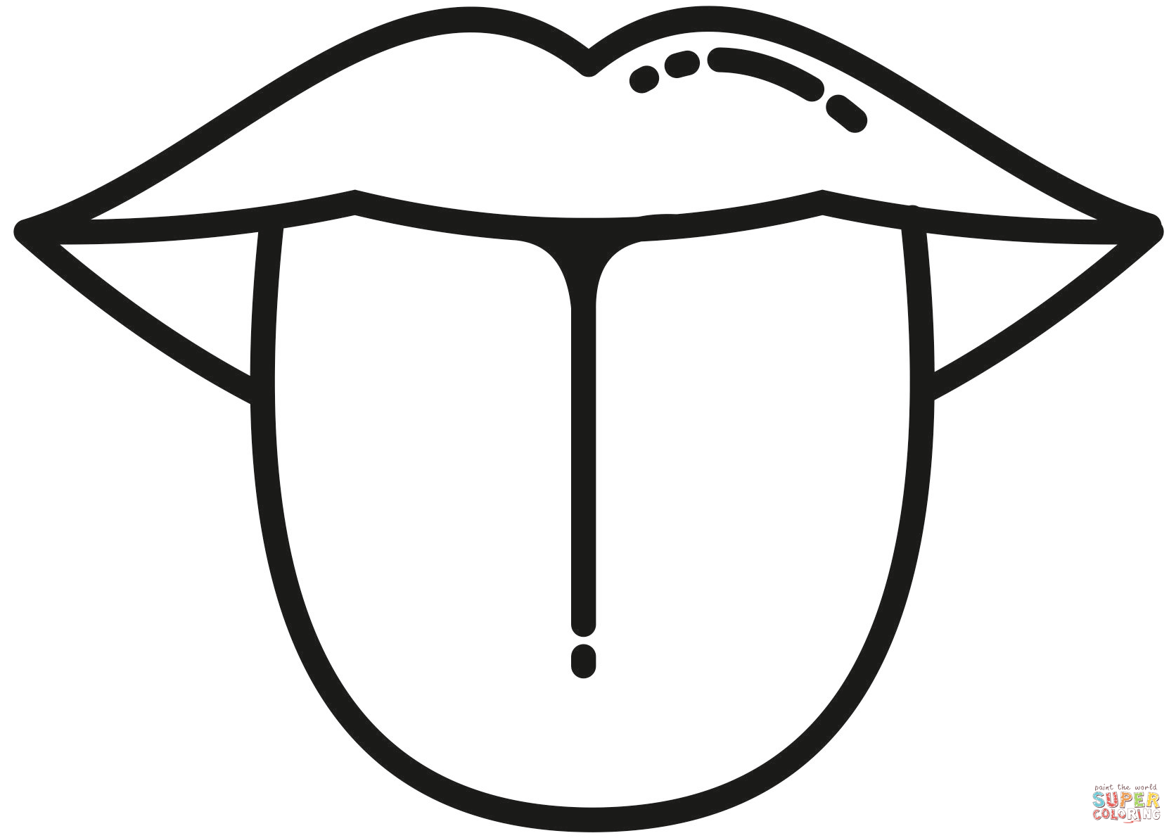 Tongue coloring page free printable coloring pages