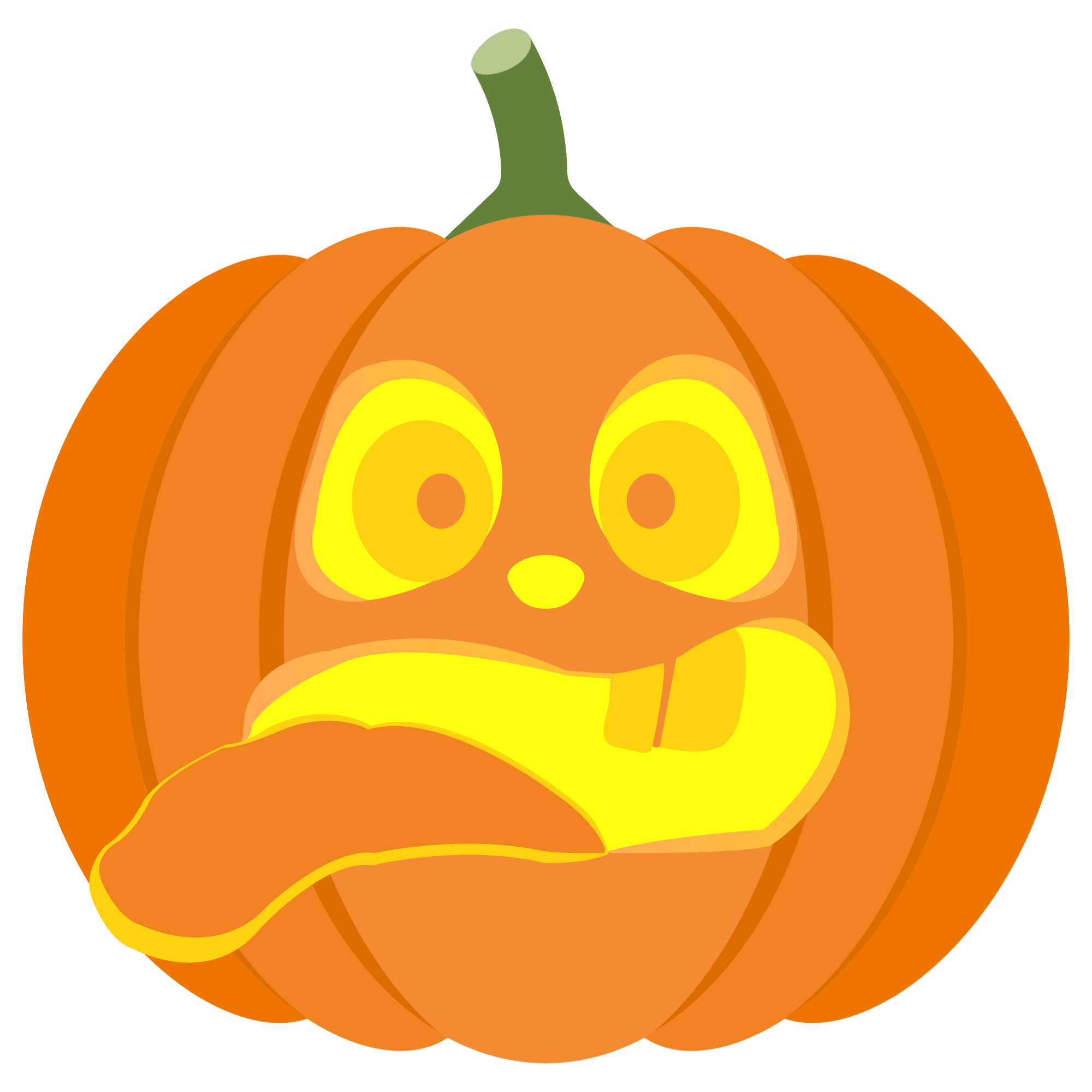 Funny pumpkin with tongue pumpkin stencil free printable papercraft templates