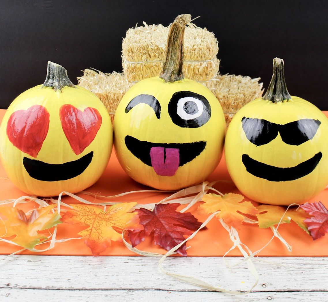 Best emoji pumpkin carving and painting ideas