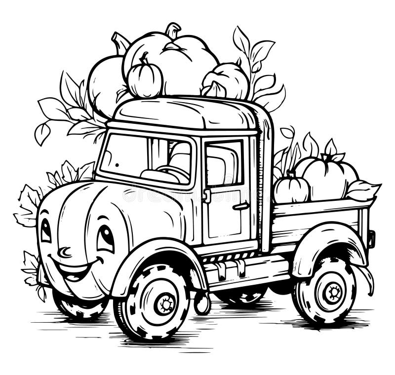 Pumpkin truck stock illustrations â pumpkin truck stock illustrations vectors clipart