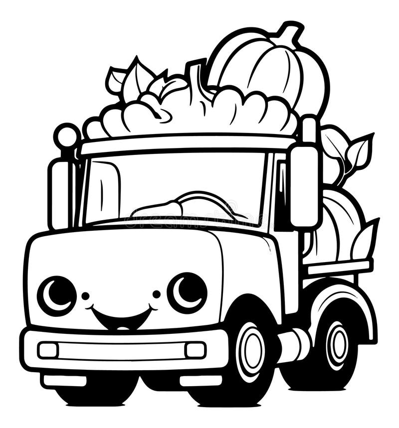 Pumpkin truck stock illustrations â pumpkin truck stock illustrations vectors clipart