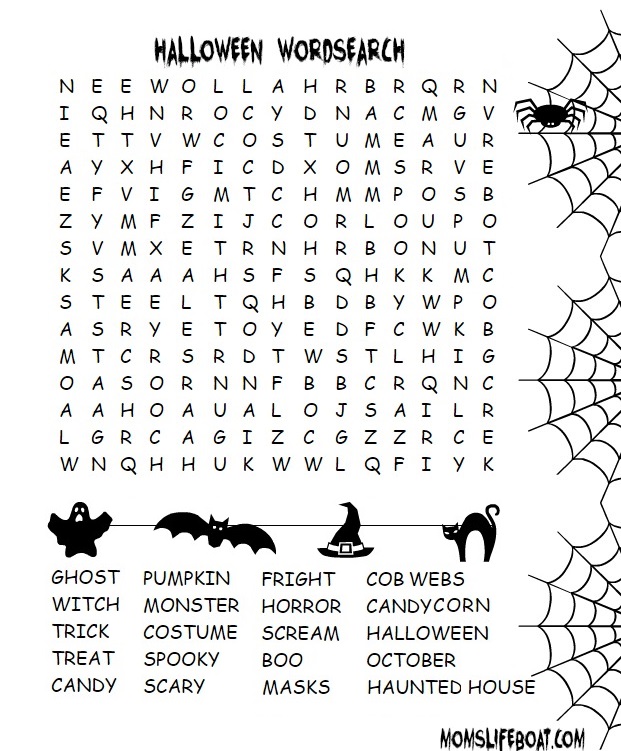 Halloween word search
