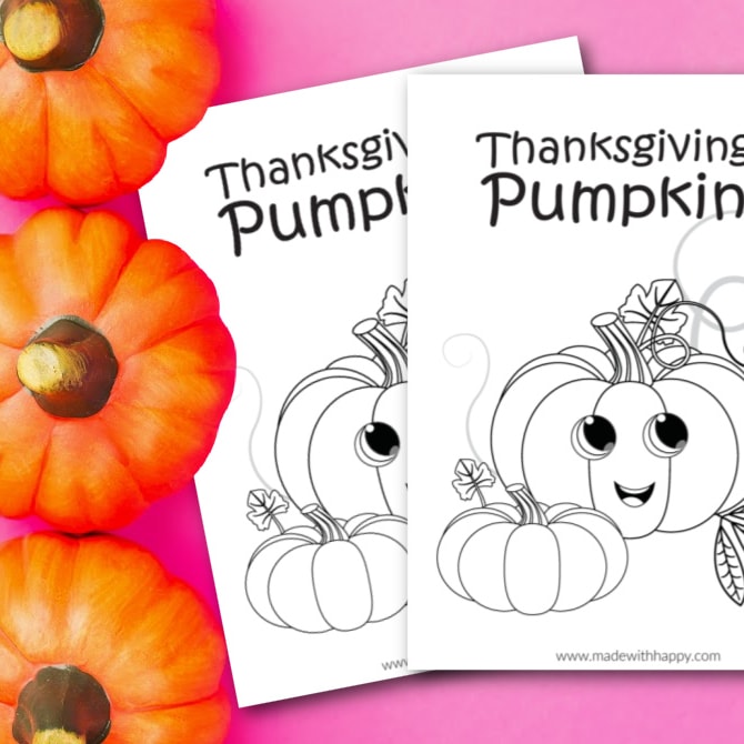 Free pumpkin coloring page for thanksgiving