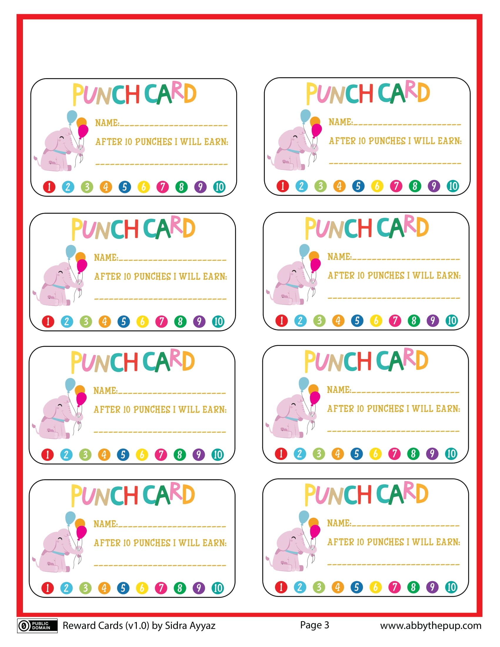Punch cards templates free printable papercraft templates