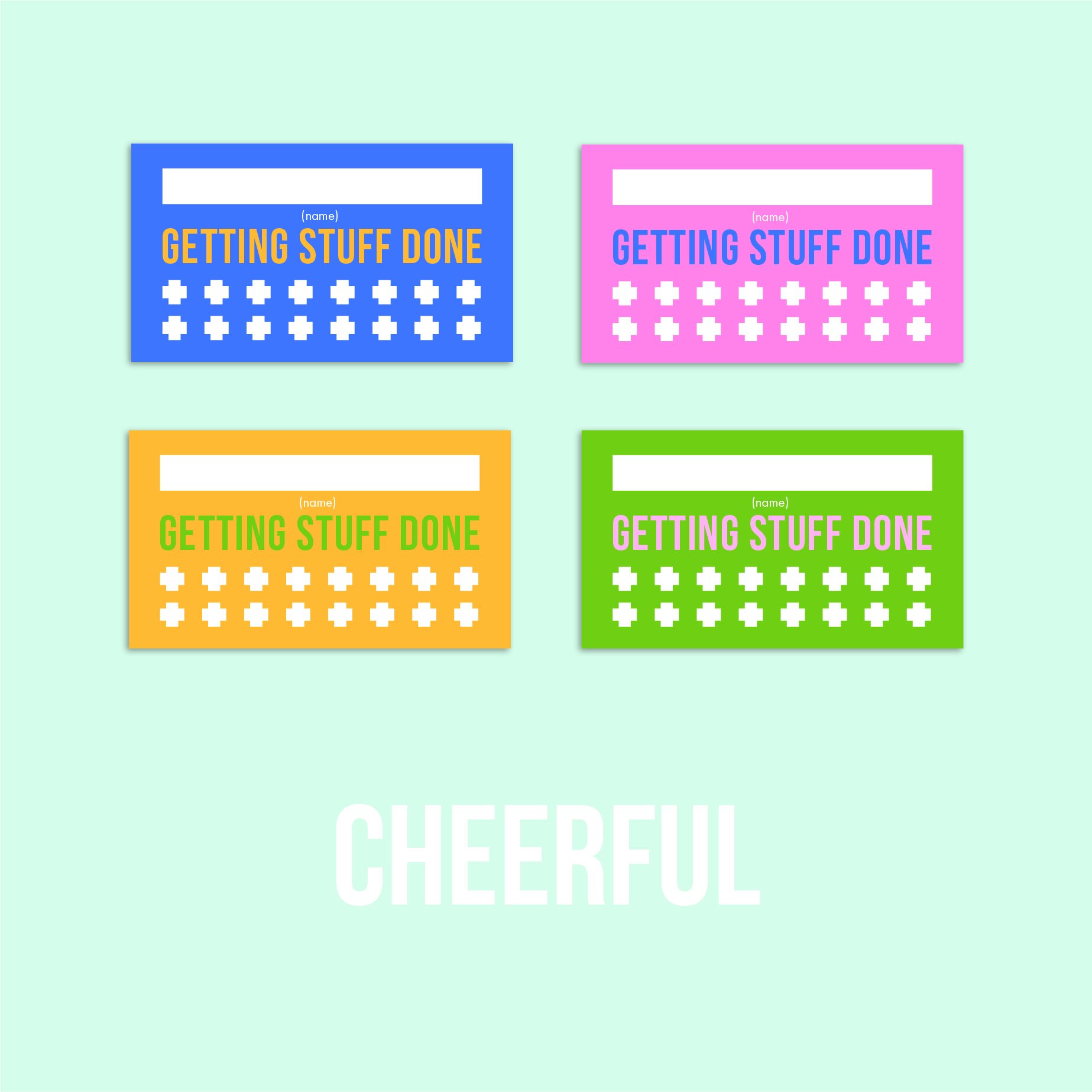 Printable reward punch card â play with cmyk