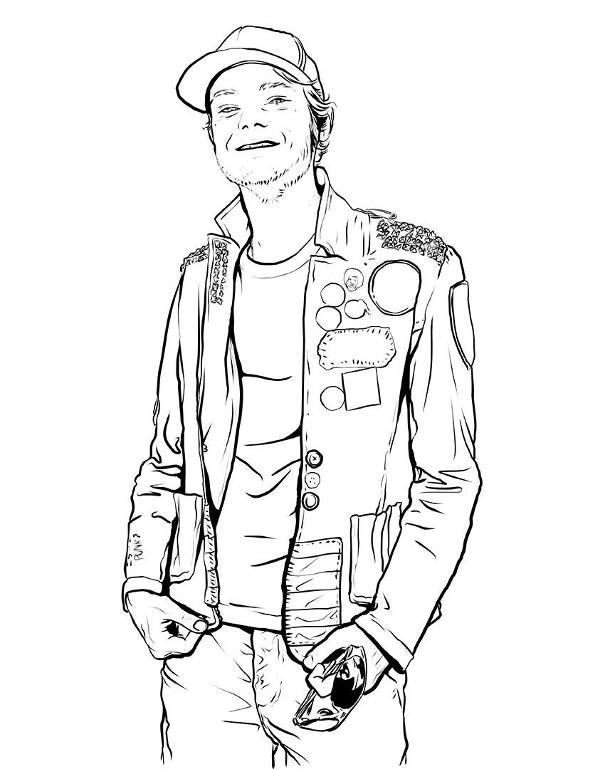 Punk rock coloring book â chain assembly