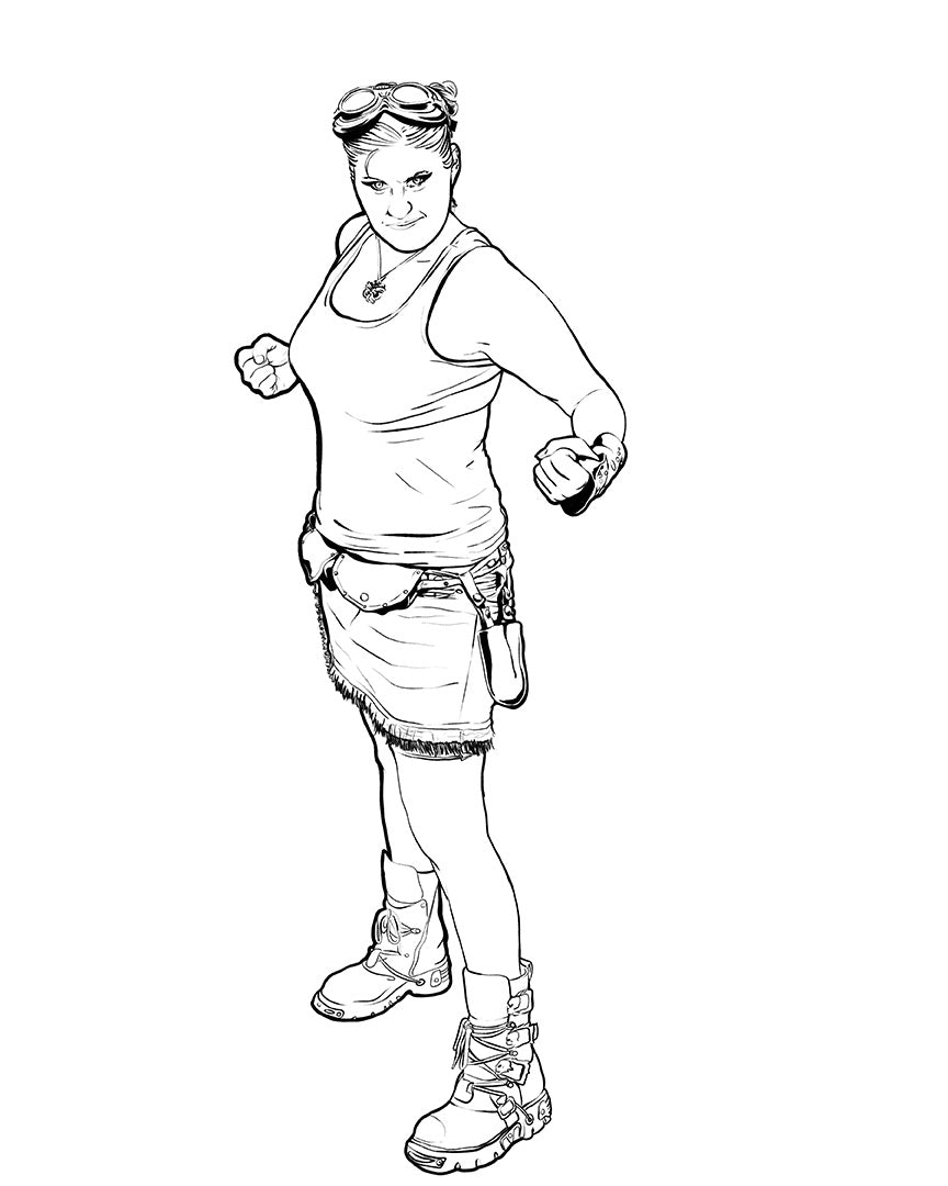 Punk rock coloring book â chain assembly