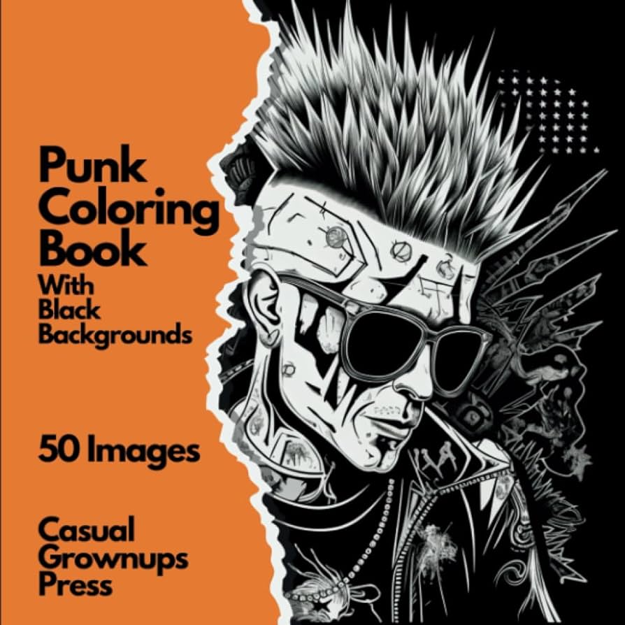 Punk loring book unleash your inner rebel