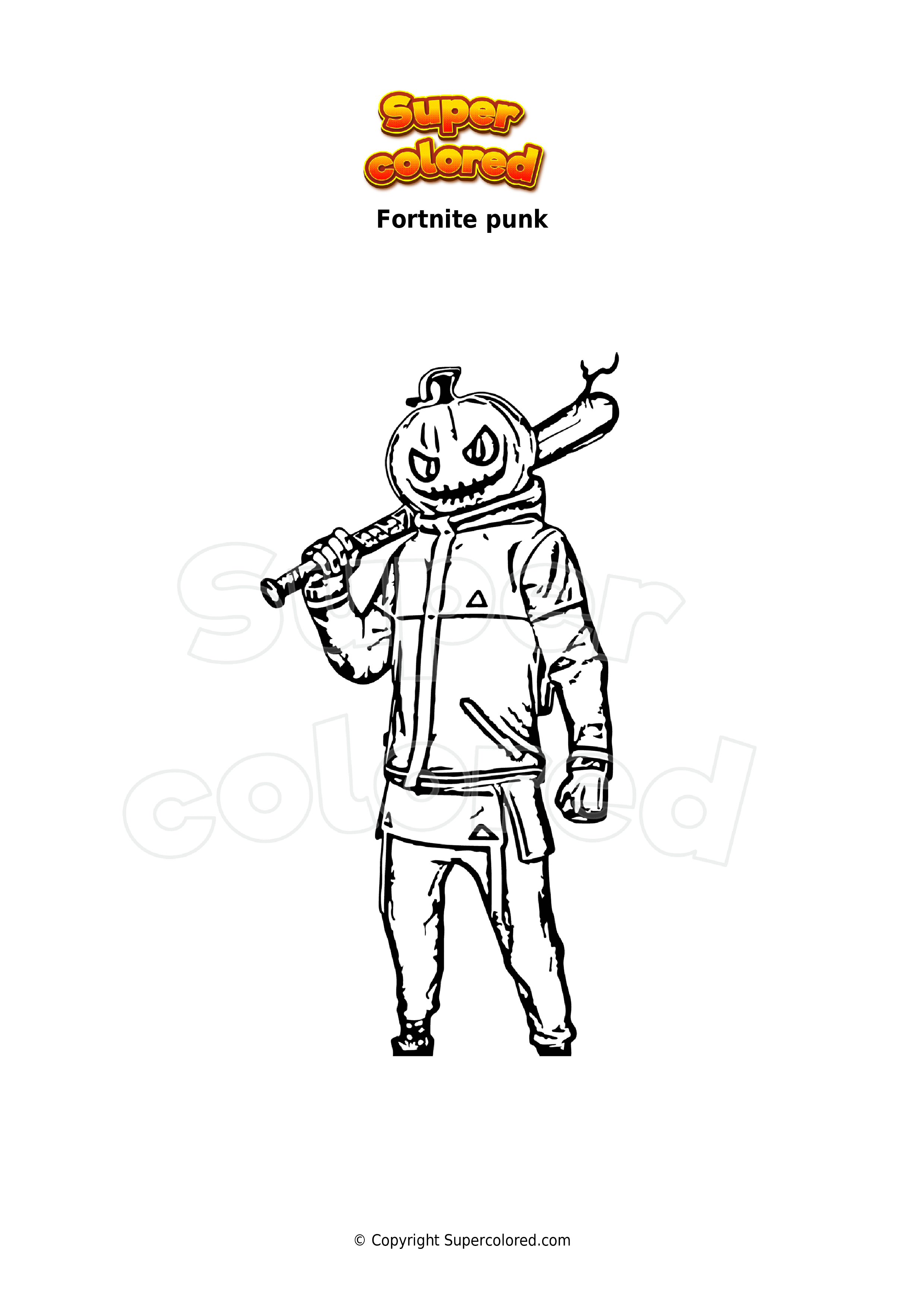 Coloring page fortnite punk