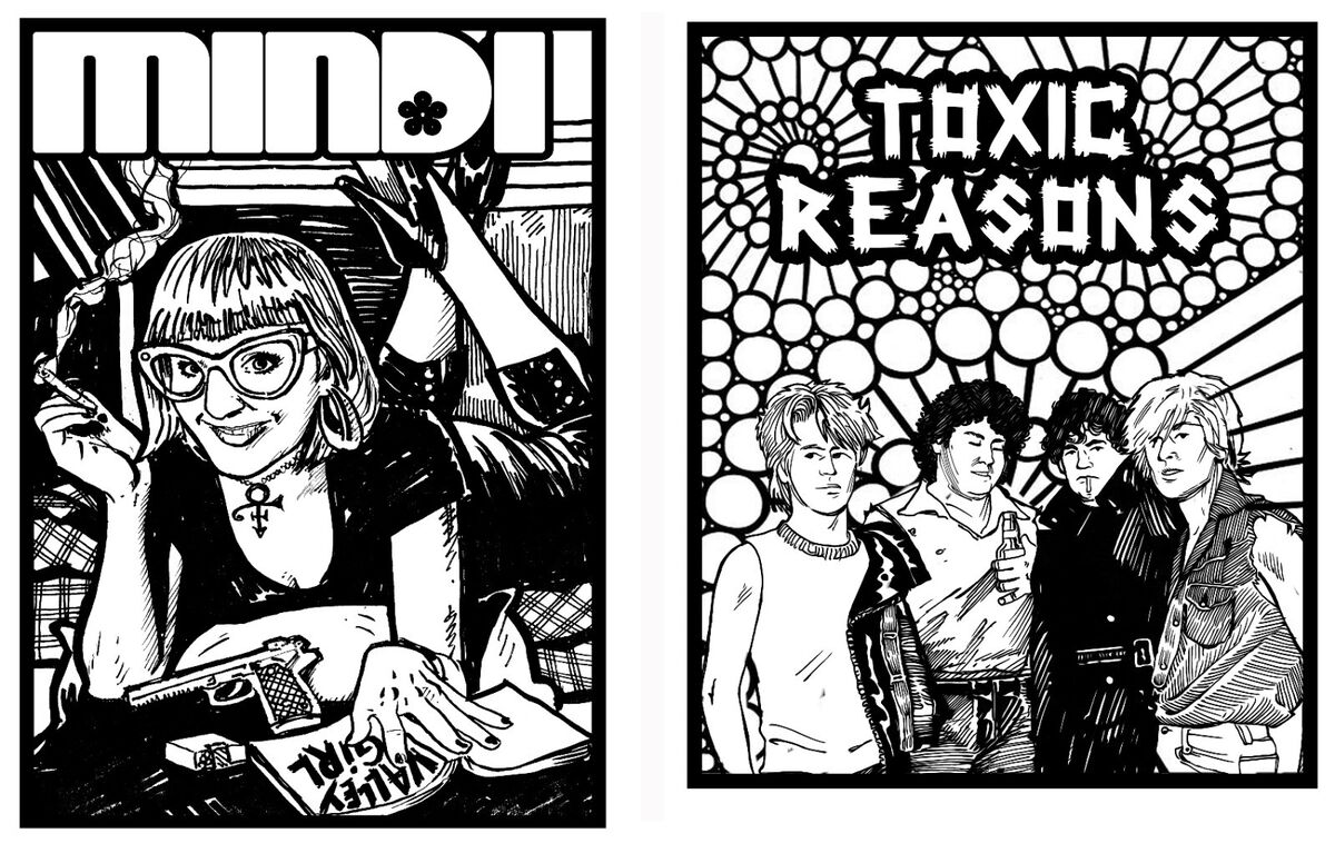 Punk rock night coloring book
