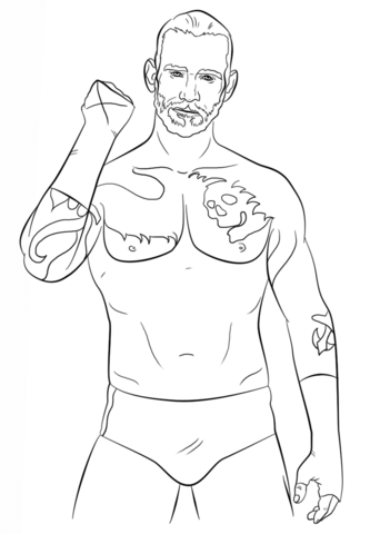Wwe cm punk coloring page free printable coloring pages
