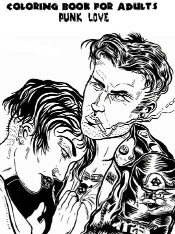 Punk rock coloring book by kray on