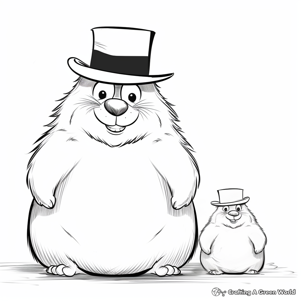 Groundhog day coloring pages