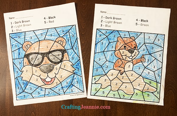 Groundhog coloring pages free printable