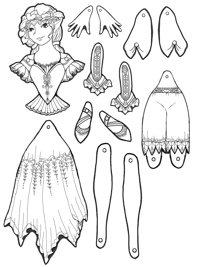 Valentine puppet coloring page paper dolls paper puppets vintage paper dolls