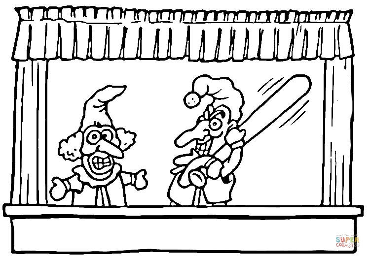 Puppets coloring page free printable coloring pages