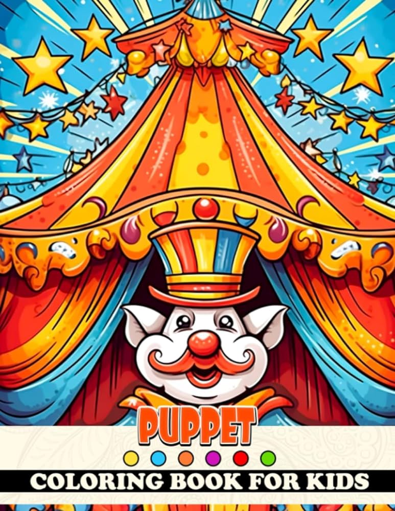 Puppet coloring book for kids pag of cute illustrations featuring toys robots and more for kids and toddlers to draw perfect as a special gift or white elephant prent blake