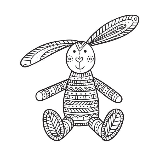 Puppet colouring page stock photos pictures royalty