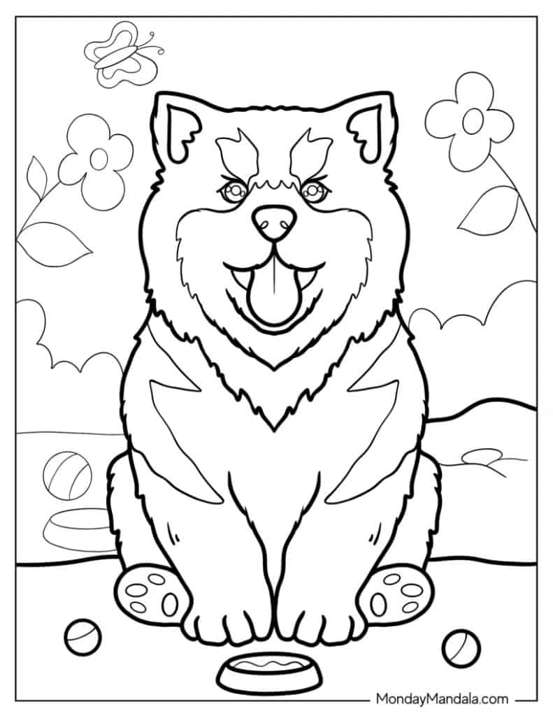 Puppy coloring pages free pdf printables