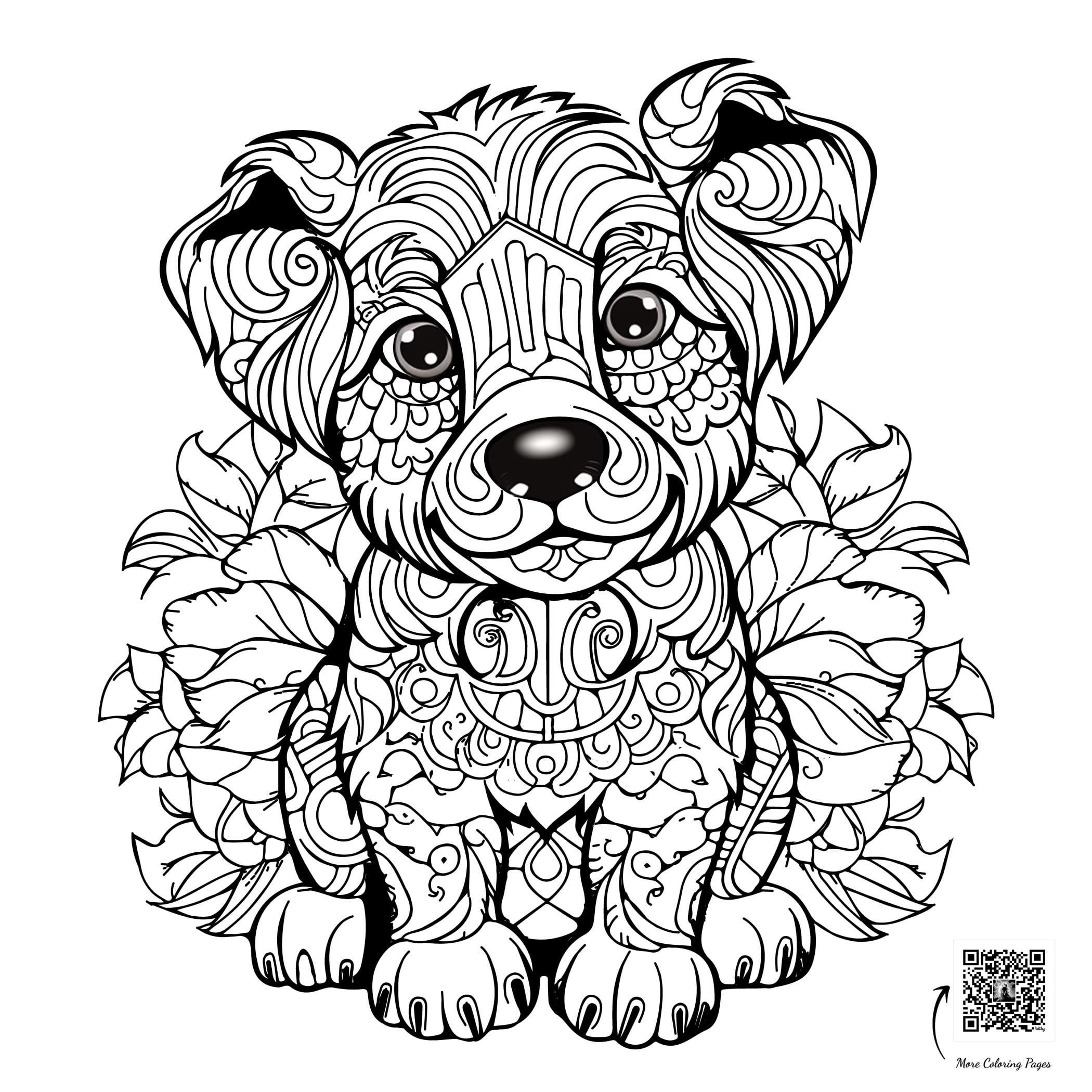 Puppy therapy coloring book