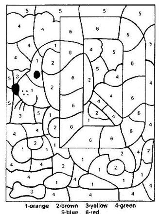Color by numbers dog color by numbers halloween coloring pages coloring pages