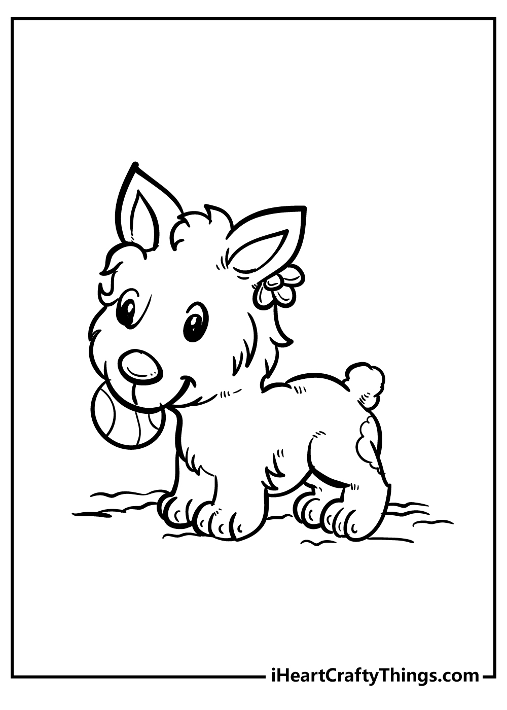 Puppy coloring pages free printables
