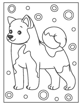 Puppy coloring pages pdf by growing primary minds tpt