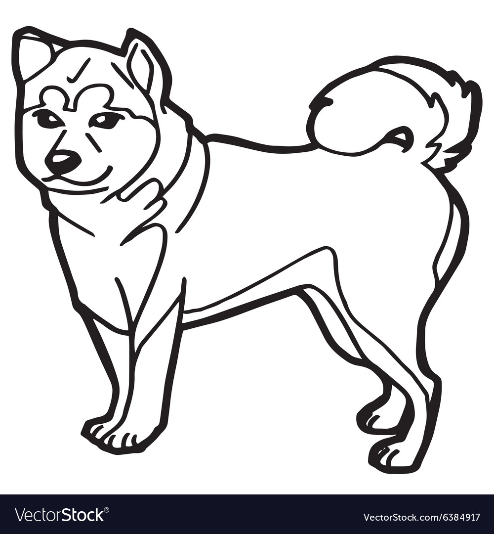 Dog and puppy coloring page royalty free vector image