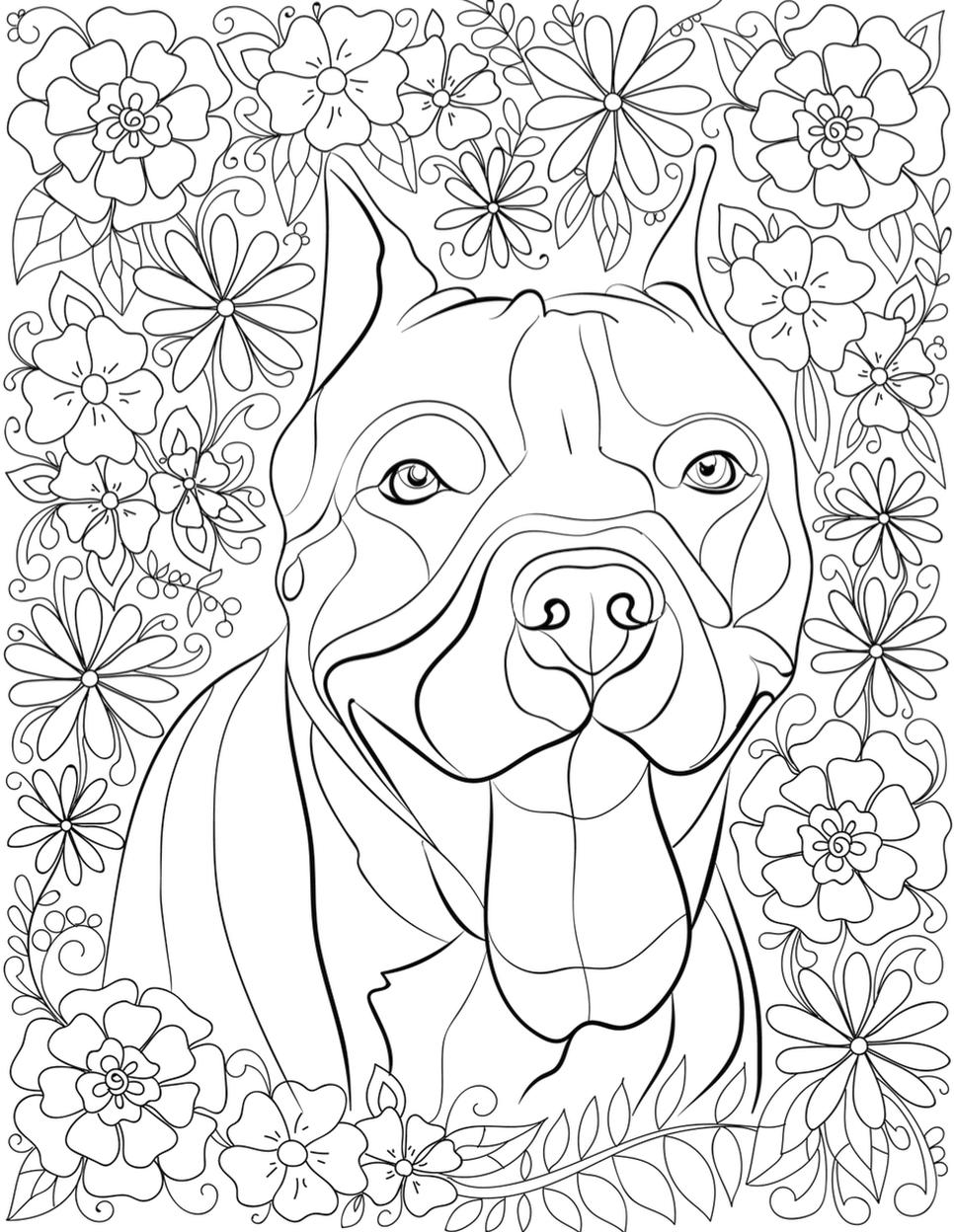 Free printable adult coloring pages dog