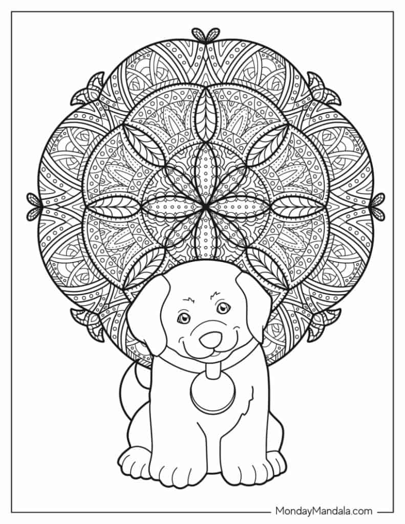 Dog coloring pages free pdf printables
