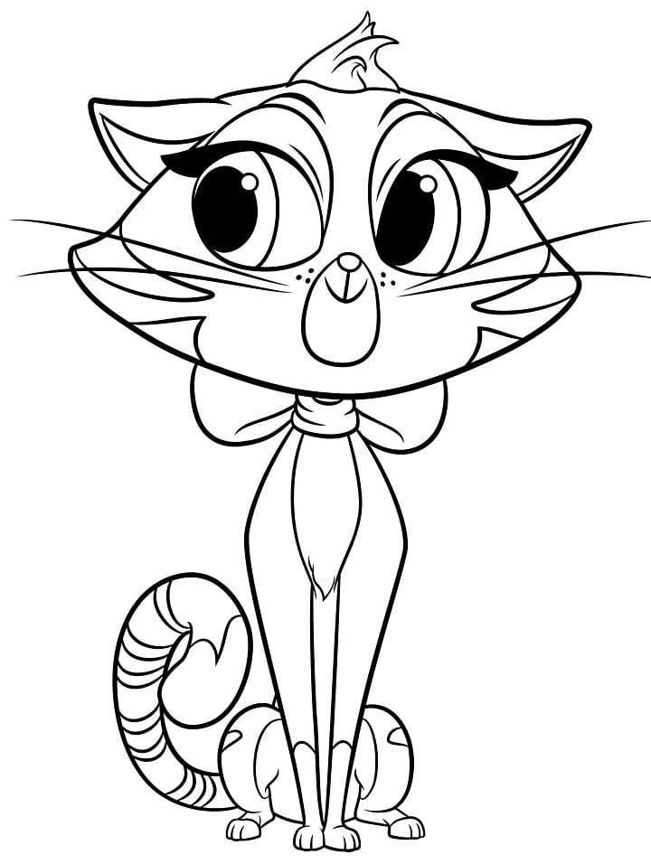 Hissy in puppy dog pals coloring page