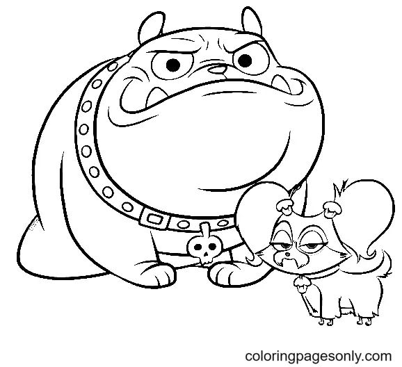 Puppy dog pals rufus and cupcake coloring pages