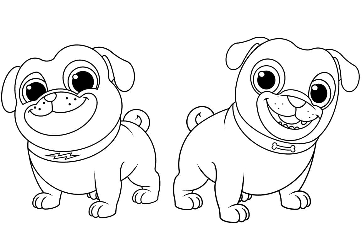 Puppy dog pals bingo and rolly coloring page by babyshowfan on
