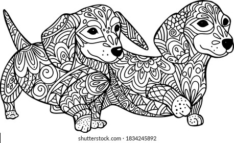 Puppy coloring pages images stock photos d objects vectors