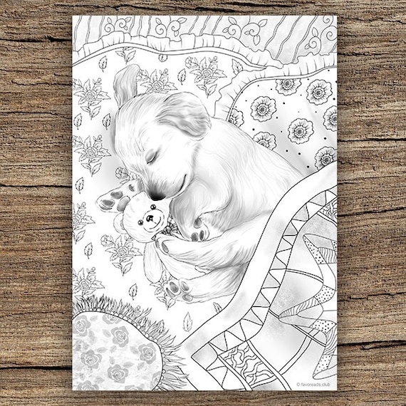 Sleepy puppy printable adult coloring page from favoreads coloring book pages for adults and kids coloring sheets coloring designs