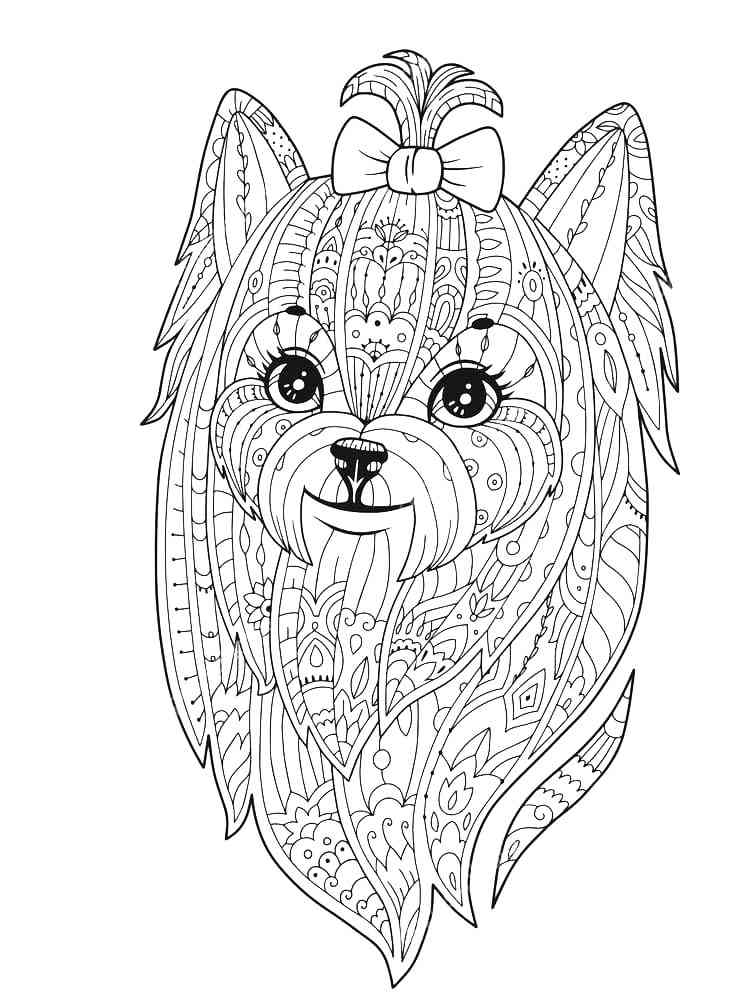 Puppies coloring pages for adults