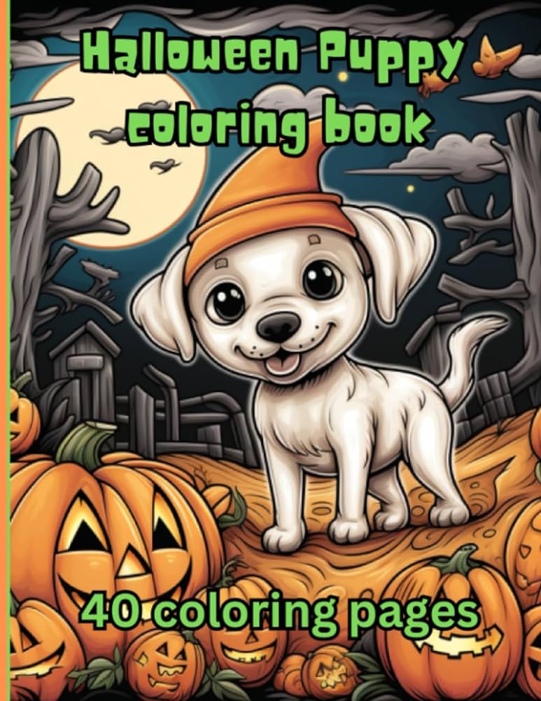 Halloween puppy coloring book halloween coloring book of puppies sanc eli books