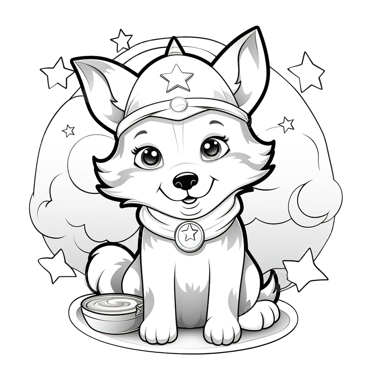 Coloring book with a cute cartoon halloween witch husky dog front the moon car drawing cartoon drawing book drawing png transparent image and clipart for free download