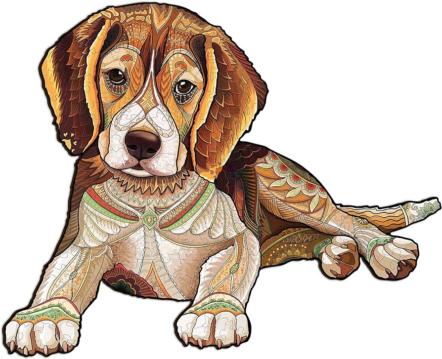 Wooden puzzles for adults beagle dog wooden jigsaw puzzles for adults unique animal shape puzzle gifts wooden puzzles for family game and home der xcm pcs toys games