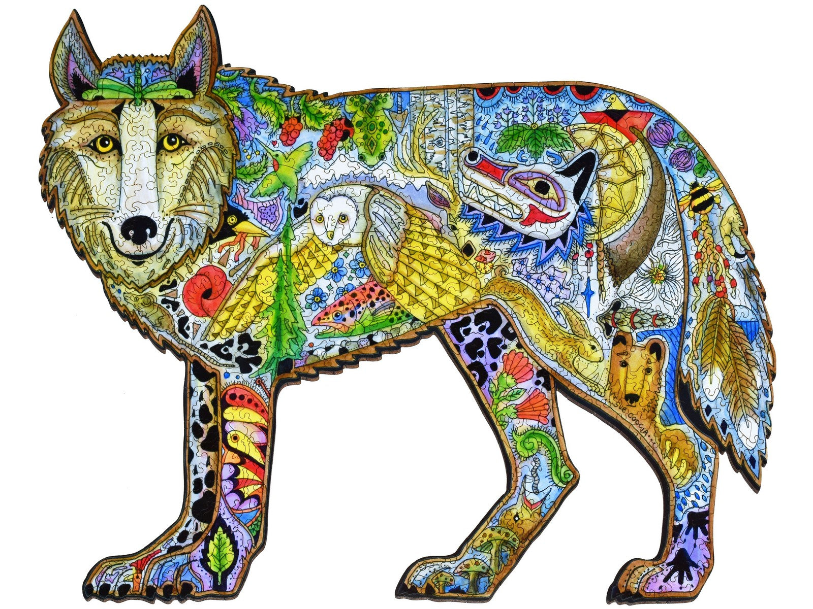 Wolf wooden jigsaw puzzle liberty puzzles