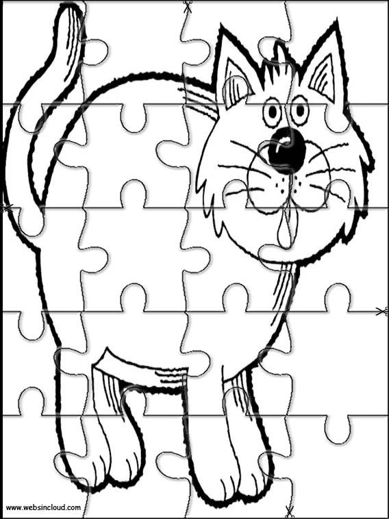 Printable jigsaw puzzles to cut out for kids animals coloring pages animal activities for kids animal puzzle printable activities for kids