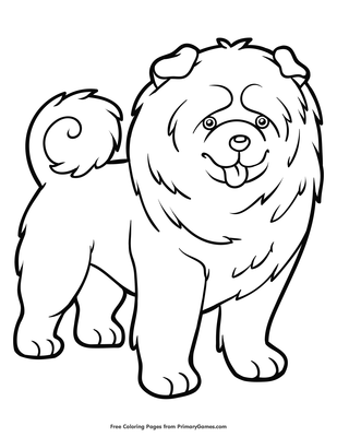 Chow chow coloring page â free printable pdf from