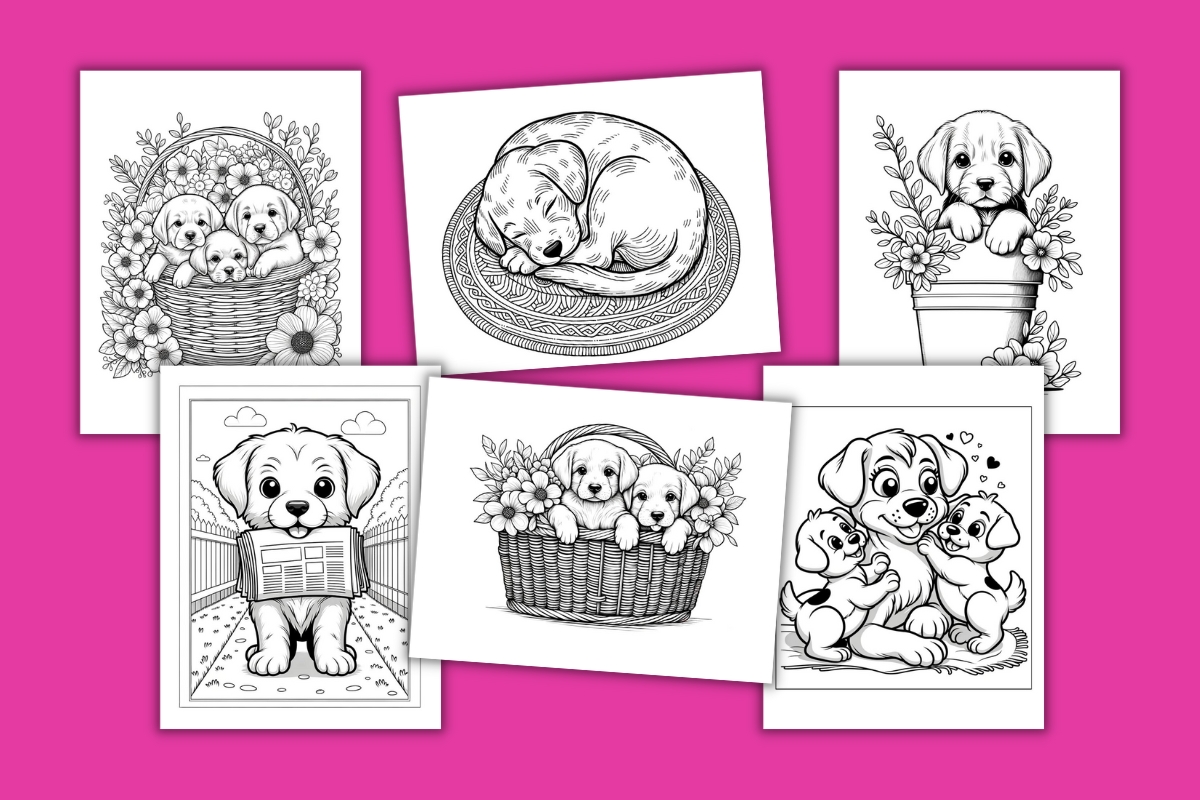 Free puppy coloring pages for kids