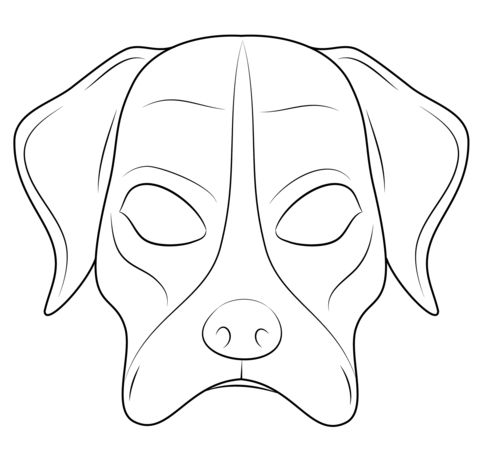 Dog mask coloring page free printable coloring pages disegni da colorare maschere maschera