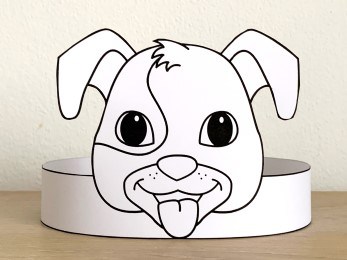 Dog mask puppy printable coloring