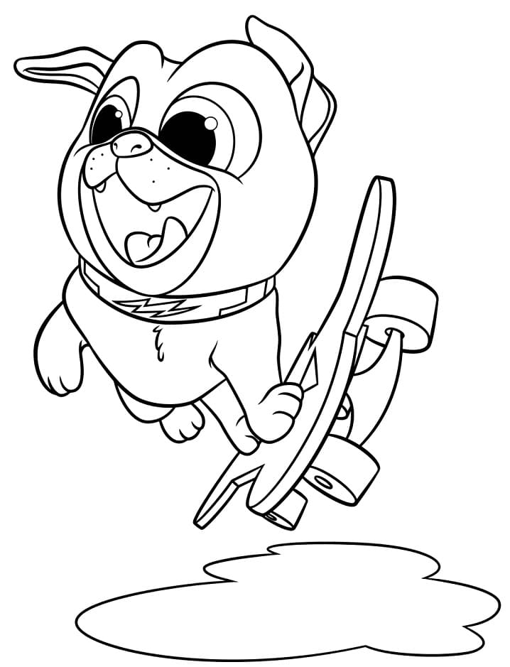 Bingo in puppy dog pals coloring page